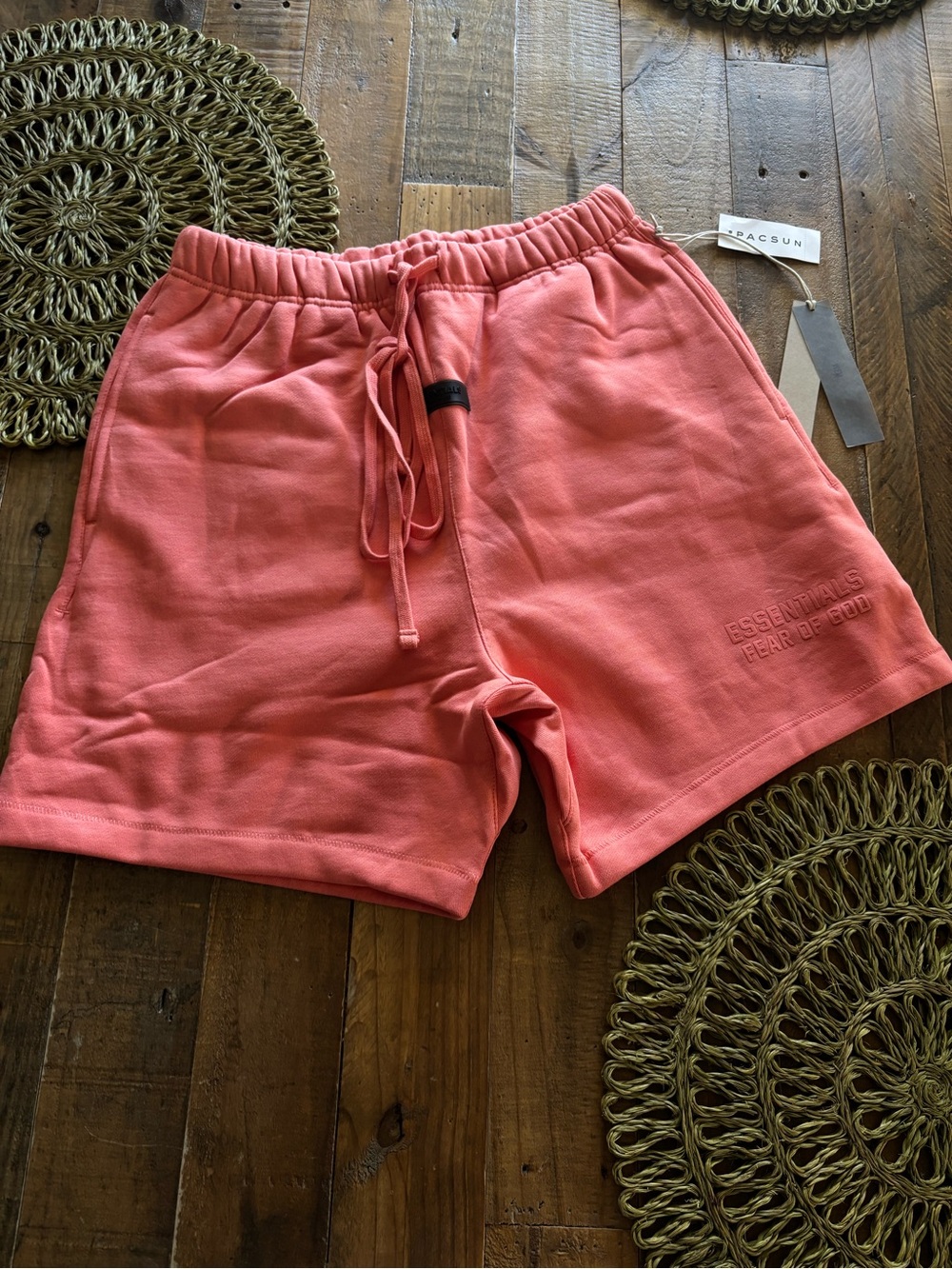 Essentials Coral Athletic Drawstring Shorts